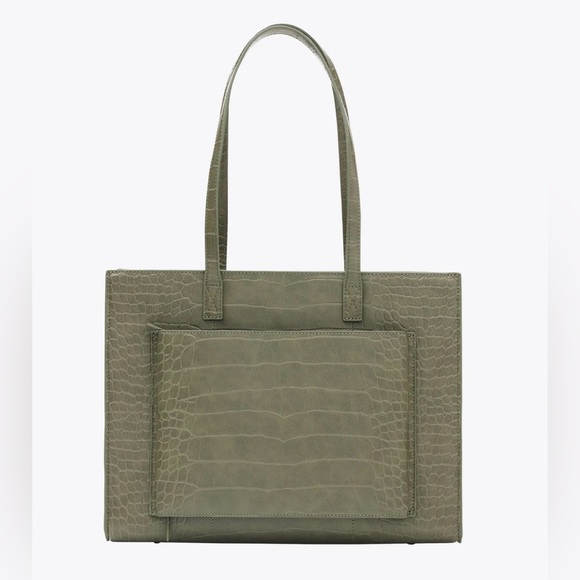 Beis work tote in olive croc - Picture 3 of 10